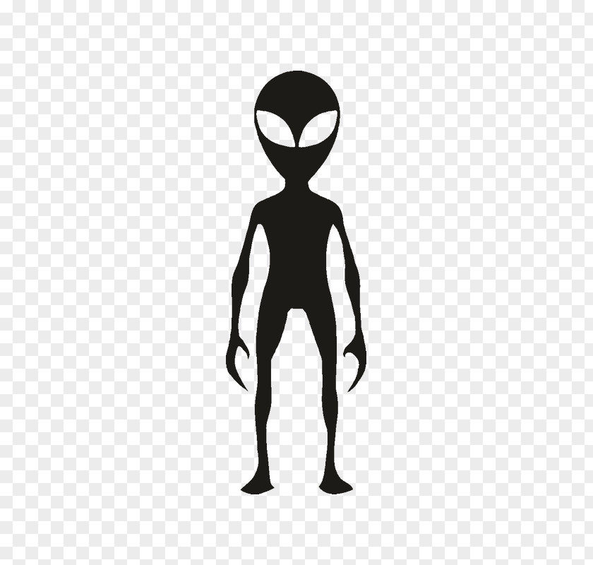 Silhouette Extraterrestrial Life Grey Alien PNG