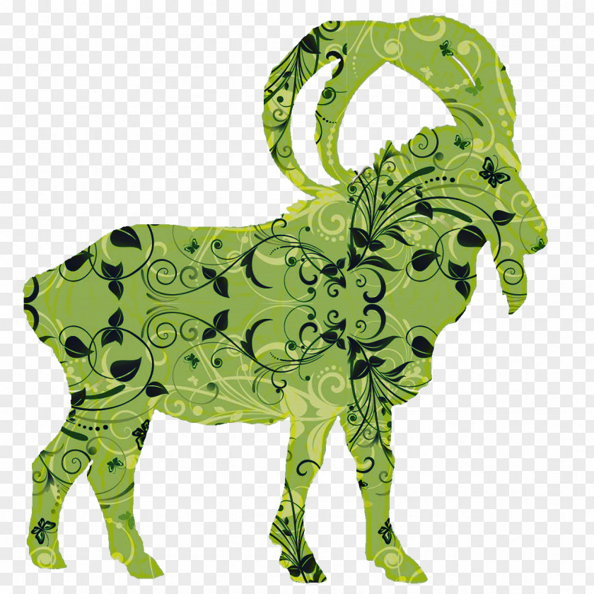 Chinese Moon Goat New China Rose Animal PNG