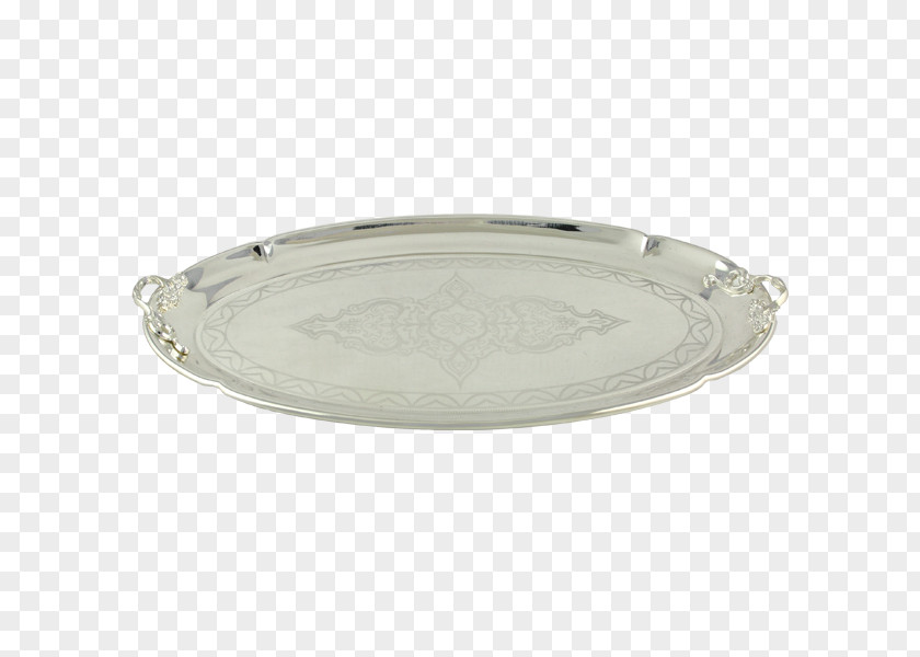Silver Tray Oval PNG