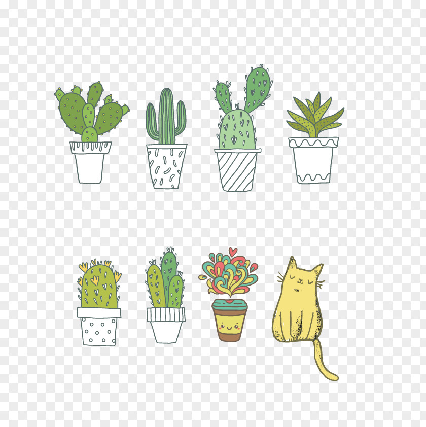 Vector Cactus T-shirt Cactaceae Succulent Plant PNG