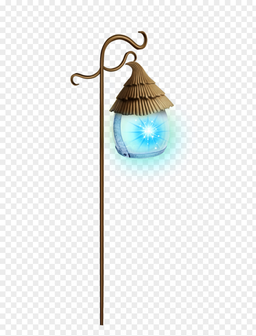 Blue Fluorescent Street Light Lantern PNG