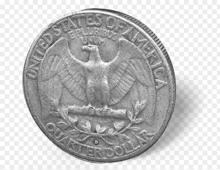 Silver Quarter Junk Coin PNG