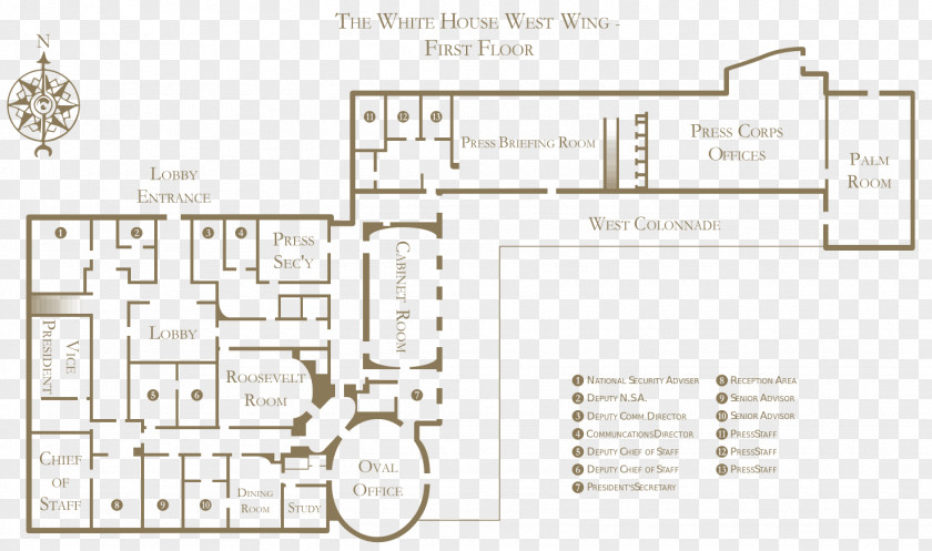 White House West Wing Floor Plan Building PNG