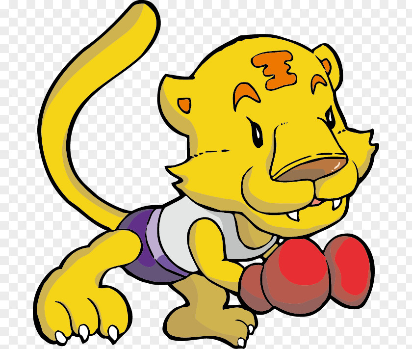 Cartoon Tiger Boxing Lion Clip Art PNG