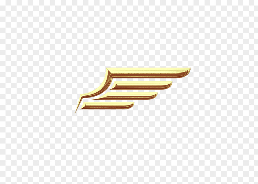 European-style Metal Wings Wing Gold PNG