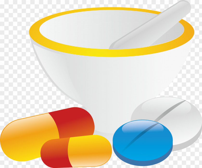 Bowl And Pills Vector Material Euclidean ArtWorks PNG