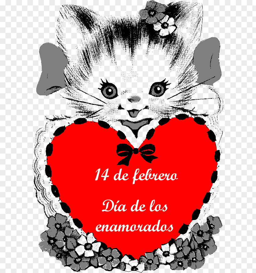 Days Kitten Whiskers Cat Valentine's Day Heart PNG