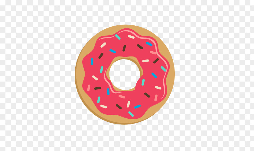 Pink Donut Doughnut Cartoon PNG