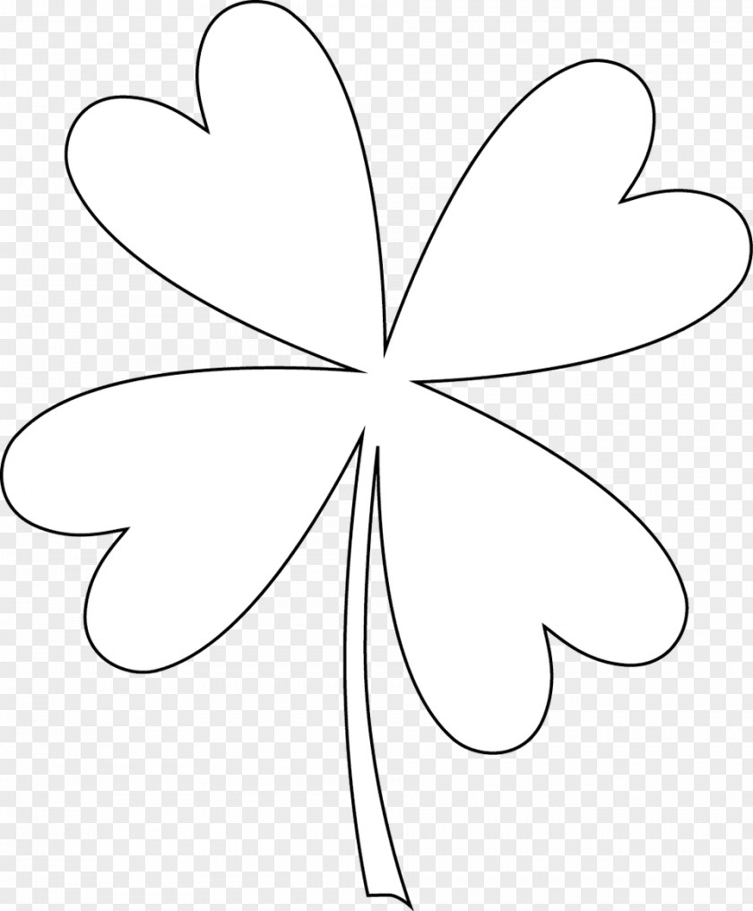 Clover Leaf Four-leaf Shamrock Coloring Book Clip Art PNG