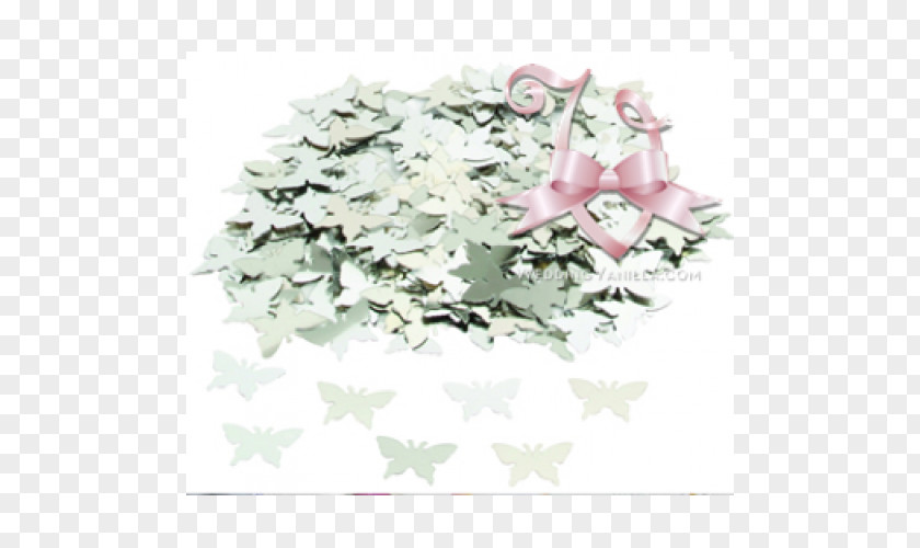 Confetti Paper Place Cards Wedding Silver PNG