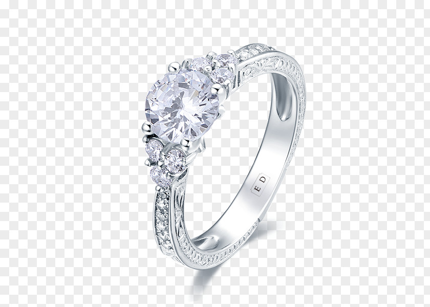 Diamond Engagement Ring Gold Jewellery PNG