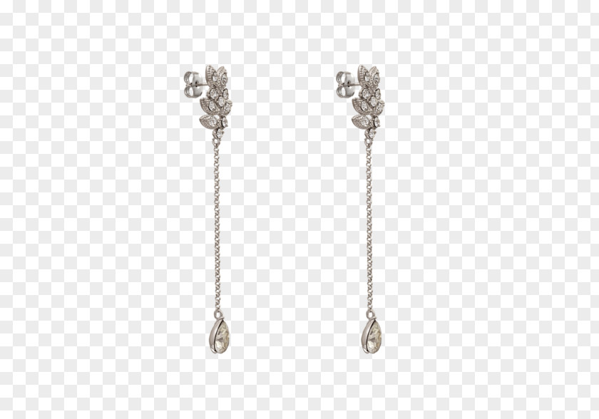 Jewellery Earring Crystal Cluster Silver PNG