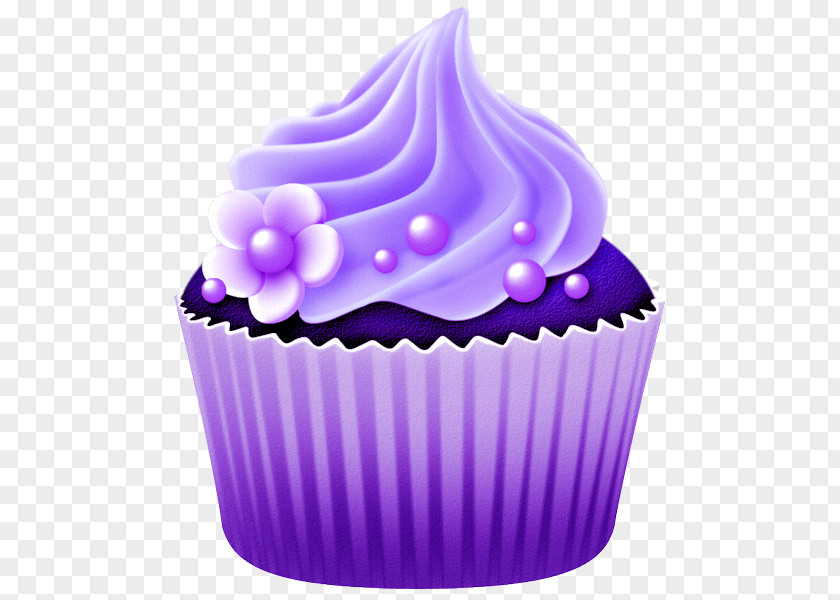 Purple Small Cream Cake Cupcake Icing Free Content Clip Art PNG