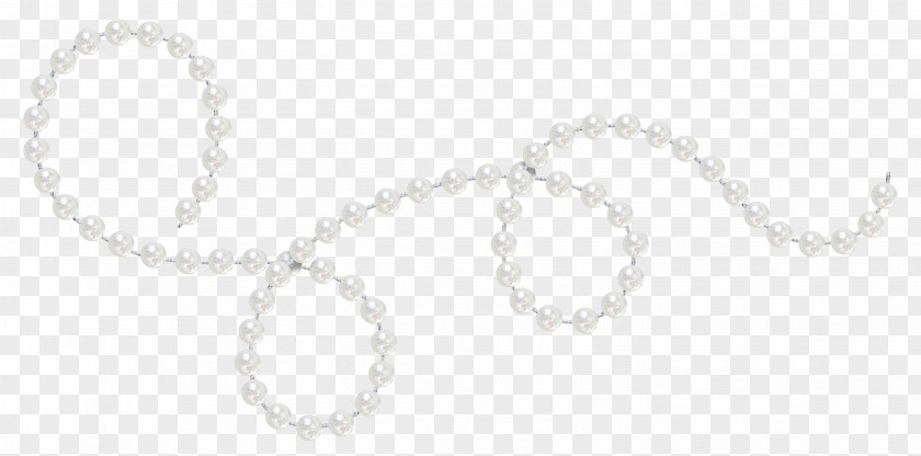 White Necklace Black Pattern PNG