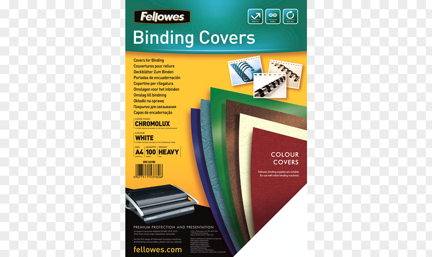 Front Cover Bookbinding Standard Paper Size Office Supplies Fellowes Brands PNG
