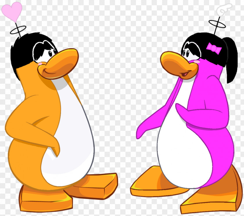 Pink Orange OC Penguin Digital Art DeviantArt Feather PNG