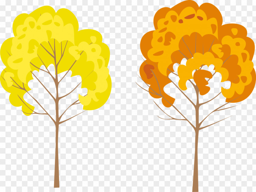 Tree Branch Yellow Clip Art PNG