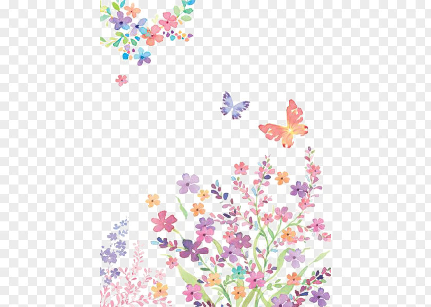 Watercolor Flower Printing PNG flower printing clipart PNG