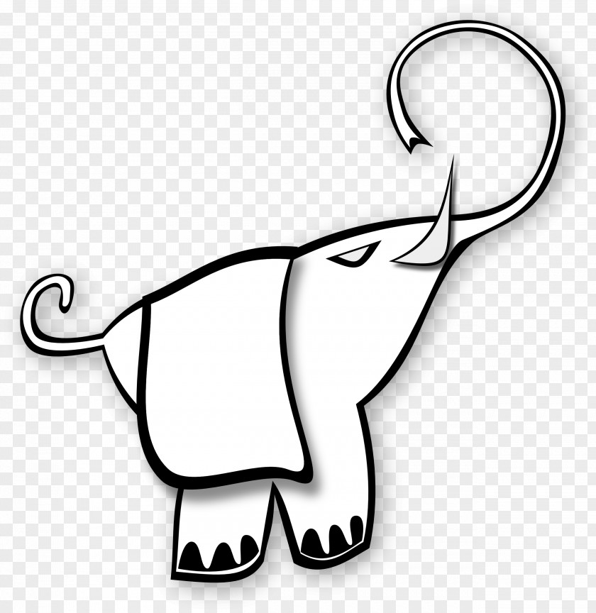 Black And White Elephant Pictures Asian Line Art Clip PNG