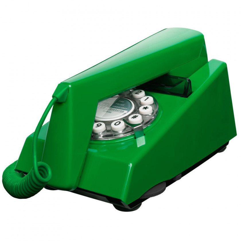 Emerald Push-button Telephone Trimphone Retro Style Home & Business Phones PNG