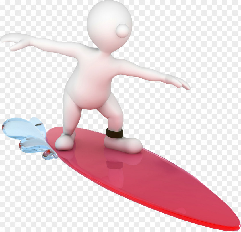 Little White Water Sports Surfing 3D Computer Graphics Download PNG