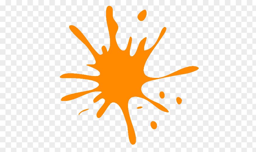 Orange Splat Paint Clip Art PNG