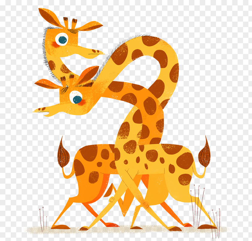 Ping Dou Giraffe Picture Book Clip Art PNG