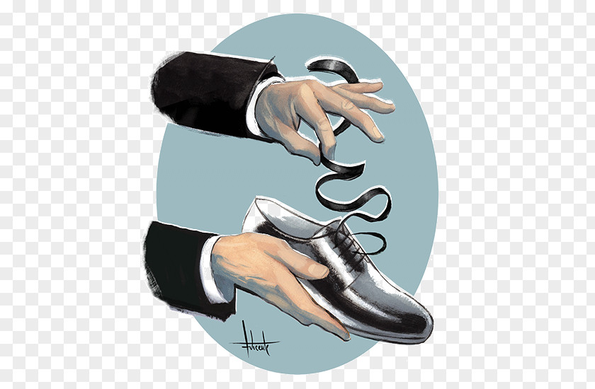 Tie Up Shoe Art Thumb Van PNG