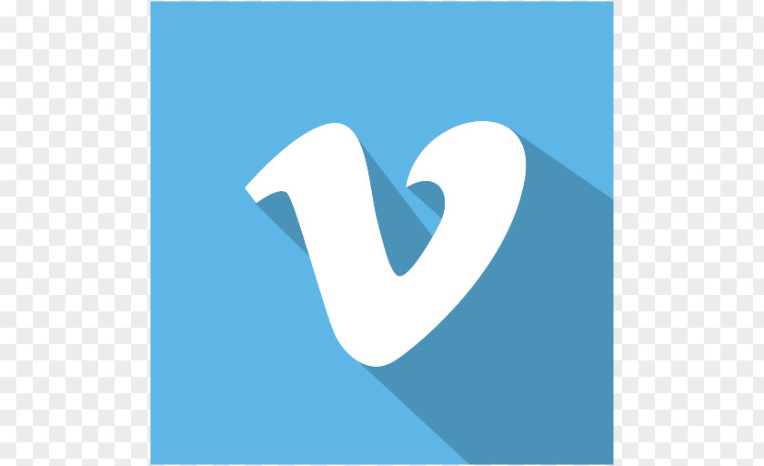 Vimeo Blue Heart Angle Text Brand PNG