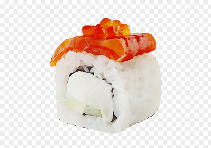 Comfort Food Spam Musubi Watercolor Cartoon PNG