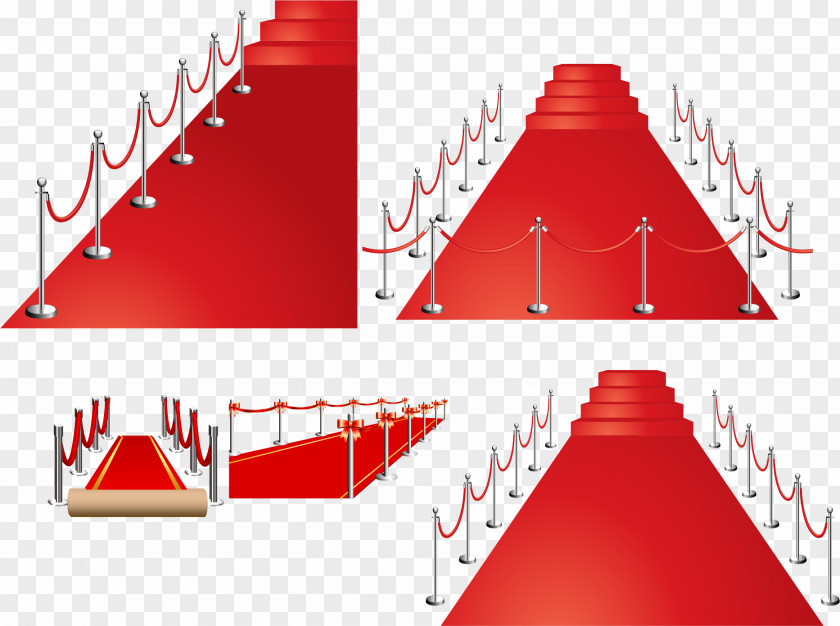 Exquisite Red Carpet Vector Material Euclidean PNG
