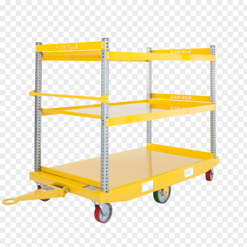 Industrial Cart Mule Vehicle Shelf Trailer PNG