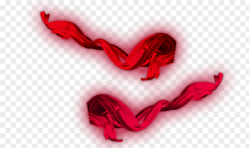 Red Ribbon Festival Silk PNG