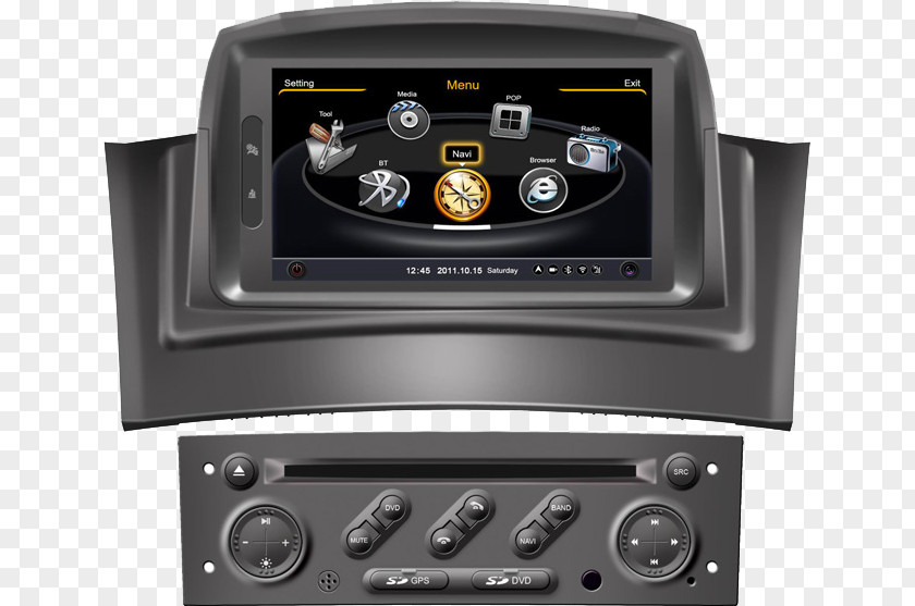 Renault Mégane Clio GPS Navigation Systems Car PNG