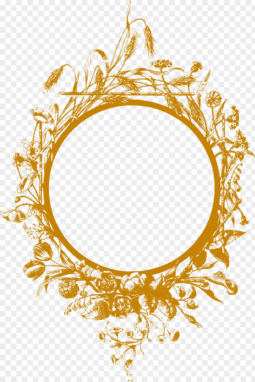 Gold Flower Web Browser Clip Art PNG