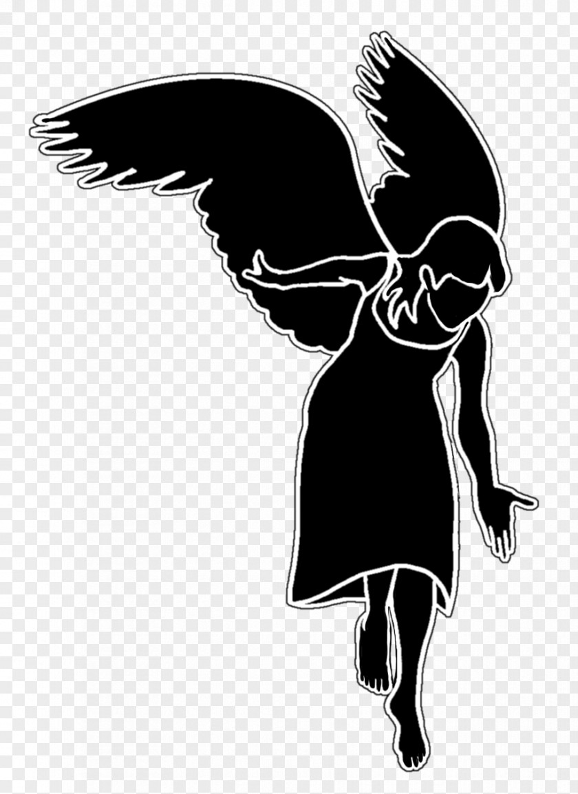 Angel Silhouette Cherub PNG