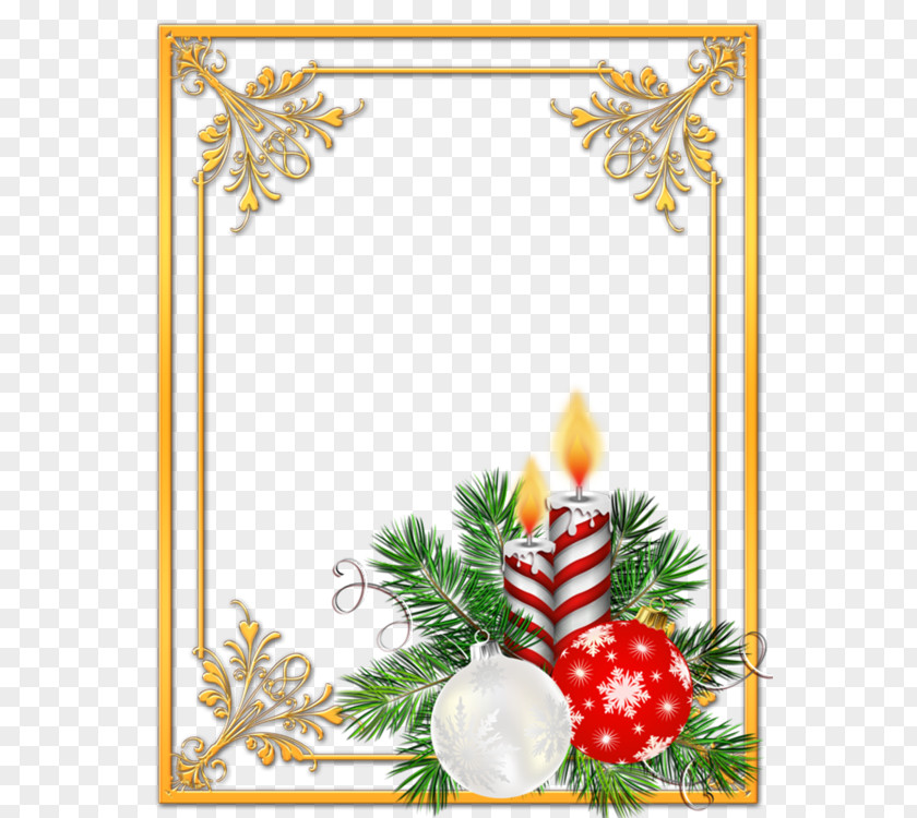 Gold Frame Christmas Film Picture Clip Art PNG