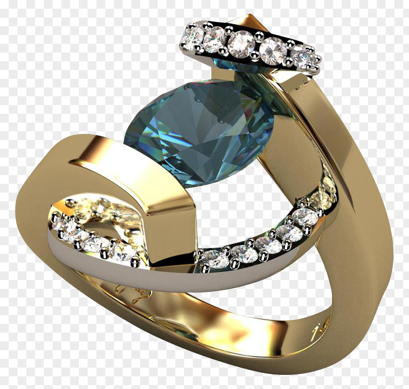 Green Shading Engagement Ring Jewellery Wedding Diamond PNG