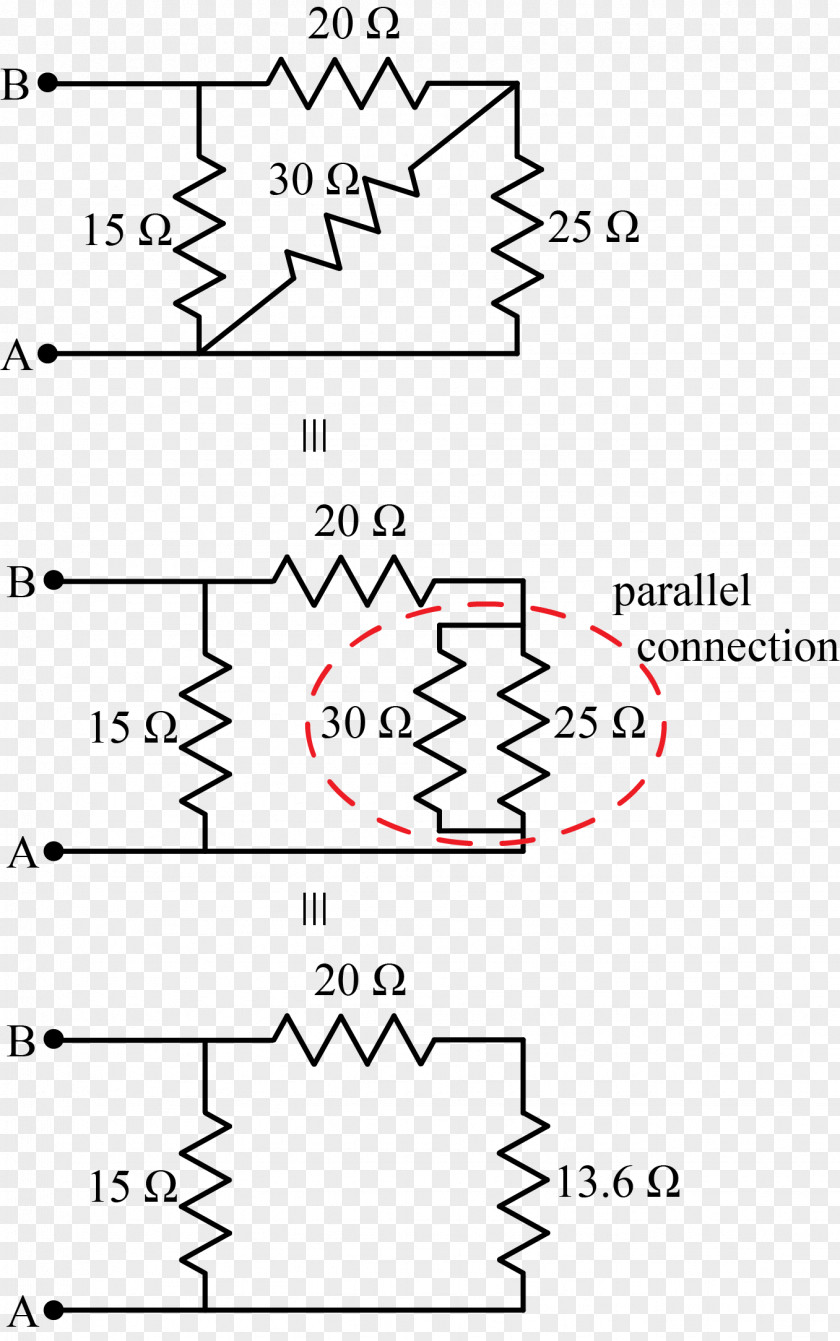 Series And Parallel Circuits Drawing White Point PNG