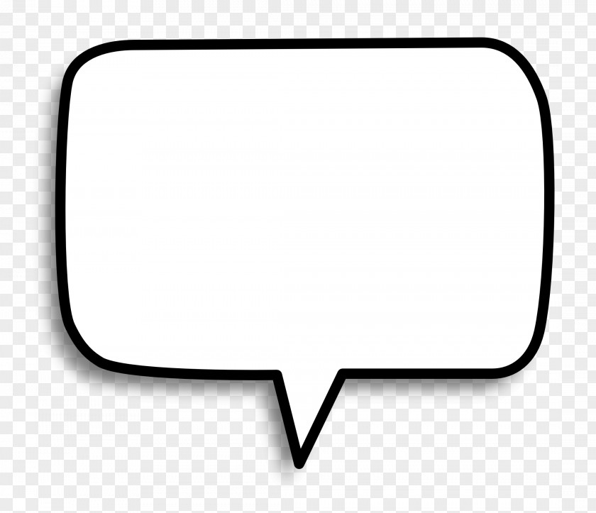 Speech Bubble Black And White PNG