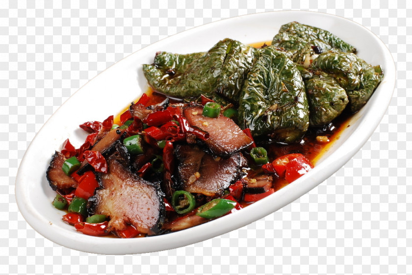Tiger Pepper Bacon Fight Red Braised Pork Belly Hunan Cuisine Capsicum Annuum Stir Frying PNG