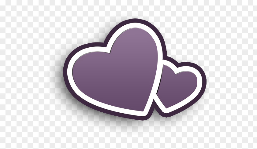 Big And Small Hearts Icon Shapes Facebook Pack PNG