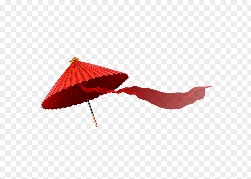 Free Ribbon Pull Red Umbrella Creative Oil-paper PNG