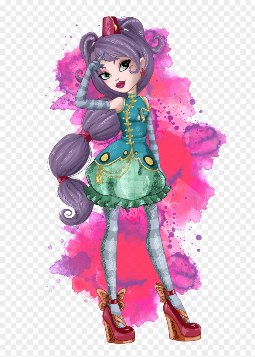 Alice In Wonderland Fashion Illustration Art Magenta Violet PNG
