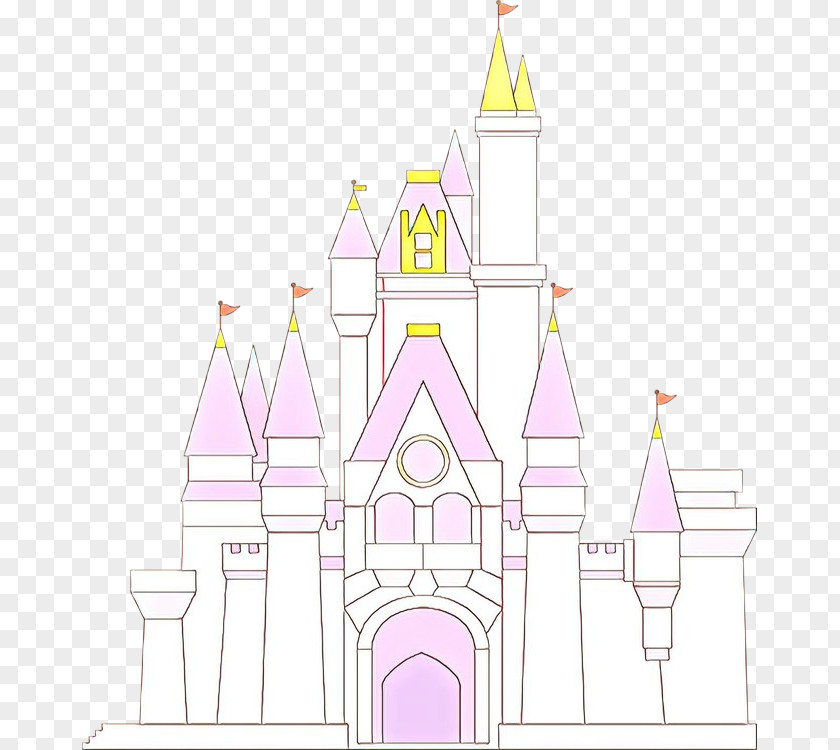 Medieval Architecture Magenta Cartoon Castle PNG