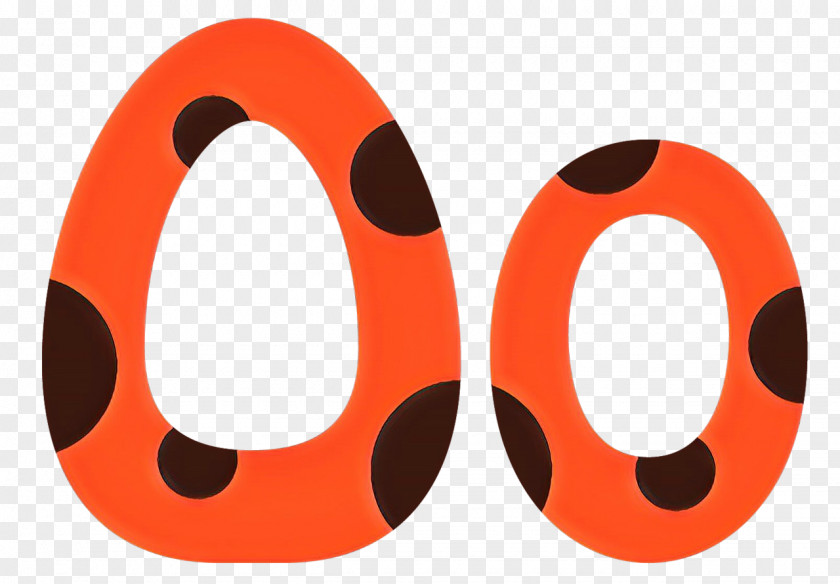 Number Oval Orange PNG