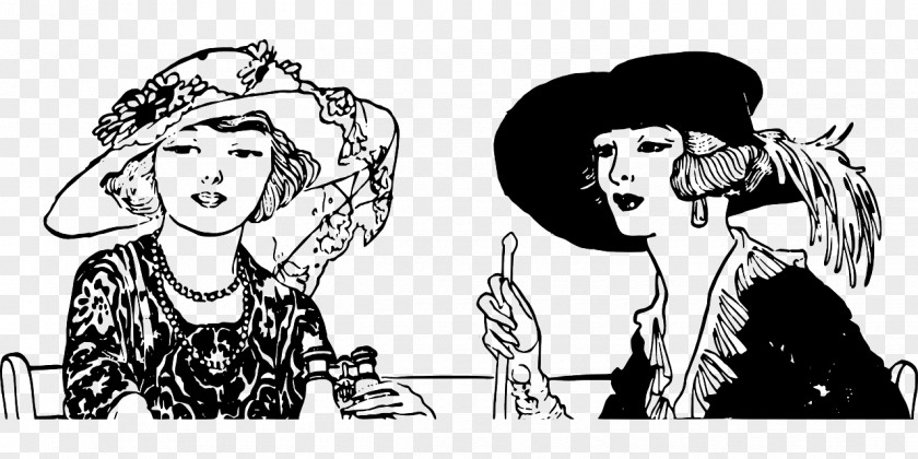 Talkative 1920s Clip Art PNG