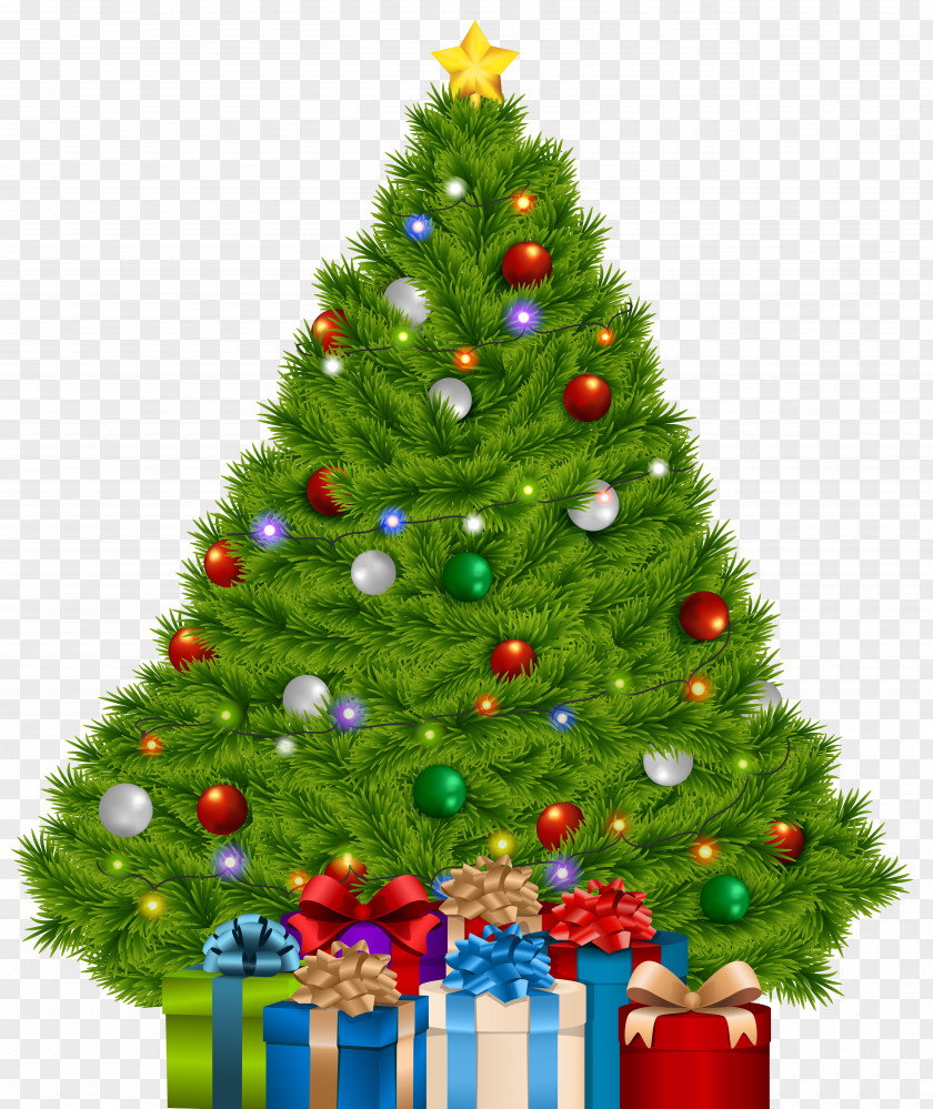 Extra Large Christmas Tree With Gifts Clip Art Image Gift PNG