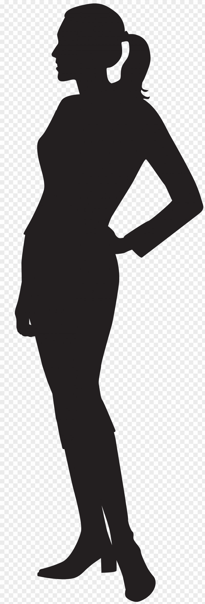 Female Silhouette Clip Art Image PNG