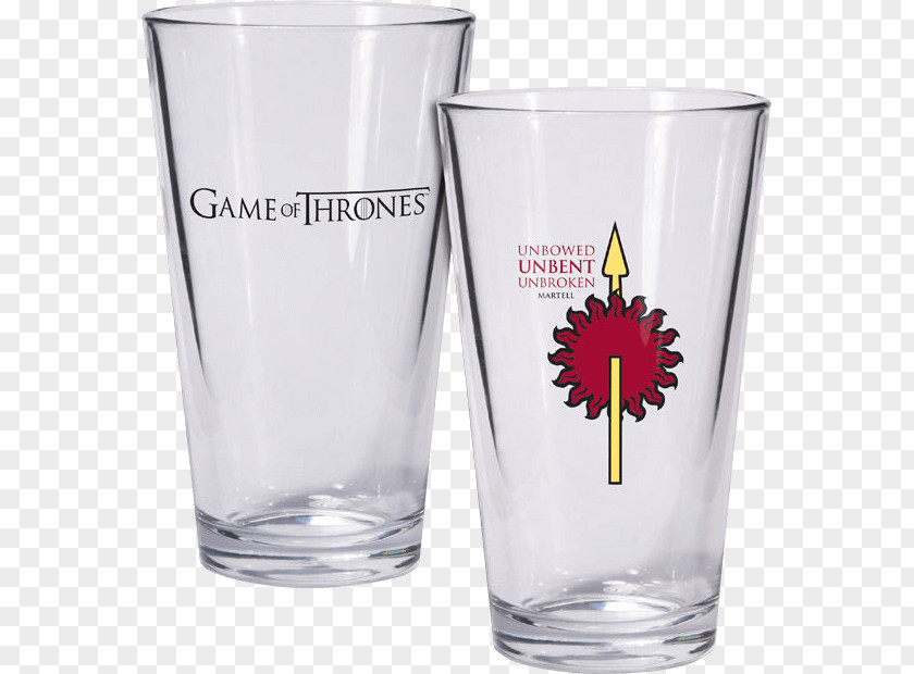 House Martell Pint Glass Tyrell Targaryen Beer Glasses PNG